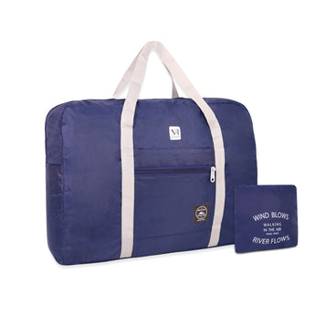 NFI essentials Foldable Duffle Bag Luggage Travelling Bag Lightweight Carry on Travel Duffel Bag for Airplane, Beach Bag, Gym Sports - AYAHA ENTERPRISES PRIVATE LIMITED