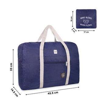 NFI essentials Foldable Duffle Bag Luggage Travelling Bag Lightweight Carry on Travel Duffel Bag for Airplane, Beach Bag, Gym Sports - AYAHA ENTERPRISES PRIVATE LIMITED
