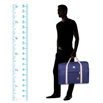 NFI essentials Foldable Duffle Bag Luggage Travelling Bag Lightweight Carry on Travel Duffel Bag for Airplane, Beach Bag, Gym Sports - AYAHA ENTERPRISES PRIVATE LIMITED