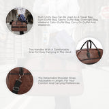 NFI essentials Large Leather 20 Inch Duffle Bag For Travel Men and Women's - AYAHA ENTERPRISES PRIVATE LIMITED