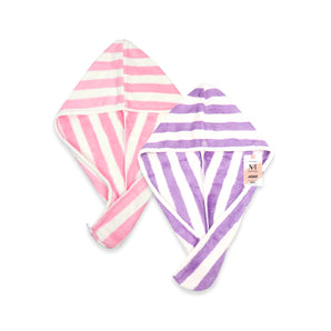 NFI essentials Hair Drying Microfiber Towel Set of 2 Absorbent Super Quick Dry