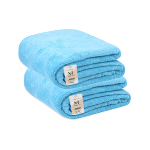 NFI essentials Pack of 2 Microfiber Super Absorbent Bath Towel (57"x30") Soft Bath Towel for Multipurpose Use for Sports