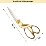 NFI essentials 9.5 Tailor Scissors Gold Stainless Steel Sharp Scissor Professional - AYAHA ENTERPRISES PRIVATE LIMITED