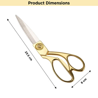 NFI essentials 9.5 Tailor Scissors Gold Stainless Steel Sharp Scissor Professional - AYAHA ENTERPRISES PRIVATE LIMITED