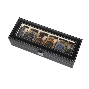 NFI essentials Watch Box Organizer Case for Men and Women's, 6 Slot - AYAHA ENTERPRISES PRIVATE LIMITED