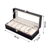 NFI essentials Watch Box Organizer Case for Men and Women's, 6 Slot - AYAHA ENTERPRISES PRIVATE LIMITED