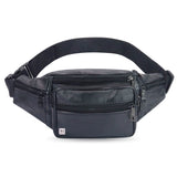 NFI essentials PU Leather Waist Bag Travel Handy Hiking Zip Chest Bag Crossbody Shoulder Bag for man & Women - AYAHA ENTERPRISES PRIVATE LIMITED
