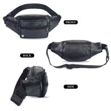 NFI essentials PU Leather Waist Bag Travel Handy Hiking Zip Chest Bag Crossbody Shoulder Bag for man & Women - AYAHA ENTERPRISES PRIVATE LIMITED
