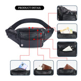 NFI essentials PU Leather Waist Bag Travel Handy Hiking Zip Chest Bag Crossbody Shoulder Bag for man & Women - AYAHA ENTERPRISES PRIVATE LIMITED