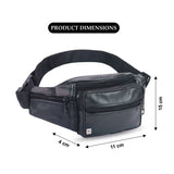 NFI essentials PU Leather Waist Bag Travel Handy Hiking Zip Chest Bag Crossbody Shoulder Bag for man & Women - AYAHA ENTERPRISES PRIVATE LIMITED