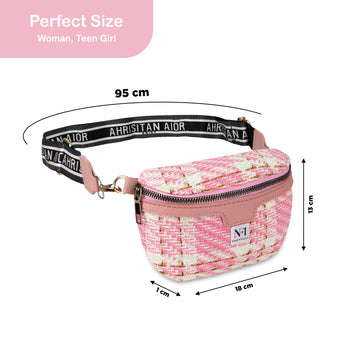 NFI essentials Waist Bag Travel Handy Hiking Zip Chest Bag, Crossbody Shoulder Bag for Women Money Phone Belt Sport Bag - AYAHA ENTERPRISES PRIVATE LIMITED