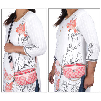 NFI essentials Waist Bag Travel Handy Hiking Zip Chest Bag, Crossbody Shoulder Bag for Women Money Phone Belt Sport Bag - AYAHA ENTERPRISES PRIVATE LIMITED