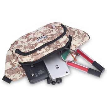 NFI essentials Waist Bag Travel Handy Hiking Zip Chest Bag, Crossbody Shoulder Bag for man & Women Money Phone Belt Sport Bag Waist Pack - AYAHA ENTERPRISES PRIVATE LIMITED