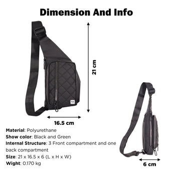 NFI essentials Sling Bag for Men, Shoulder Bag with Lightweight Crossbody Backpack Water Resistant Chest Bag - AYAHA ENTERPRISES PRIVATE LIMITED