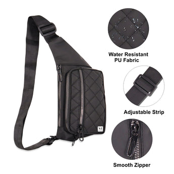 NFI essentials Sling Bag for Men, Shoulder Bag with Lightweight Crossbody Backpack Water Resistant Chest Bag - AYAHA ENTERPRISES PRIVATE LIMITED