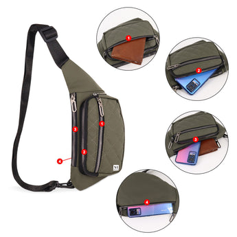 NFI essentials Sling Bag for Men, Shoulder Bag with Lightweight Crossbody Backpack Water Resistant Chest Bag - AYAHA ENTERPRISES PRIVATE LIMITED