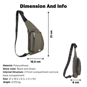 NFI essentials Sling Bag for Men, Shoulder Bag with Lightweight Crossbody Backpack Water Resistant Chest Bag - AYAHA ENTERPRISES PRIVATE LIMITED