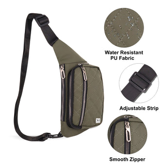 NFI essentials Sling Bag for Men, Shoulder Bag with Lightweight Crossbody Backpack Water Resistant Chest Bag - AYAHA ENTERPRISES PRIVATE LIMITED