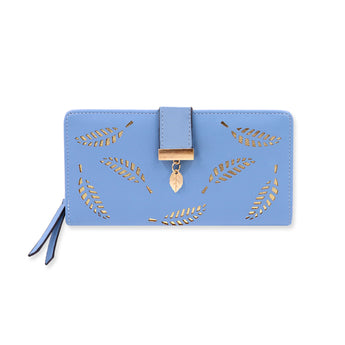 NFI essentials Women's Long Clutch Wallet Girls Leaf Bi-fold Multi Card Holder Leaf Design Womens Purse Long Wallet - AYAHA ENTERPRISES PRIVATE LIMITED