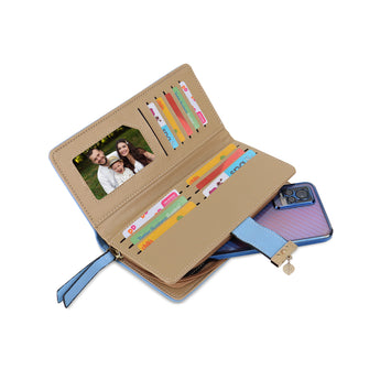 NFI essentials Women's Long Clutch Wallet Girls Leaf Bi-fold Multi Card Holder Leaf Design Womens Purse Long Wallet - AYAHA ENTERPRISES PRIVATE LIMITED