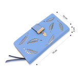 NFI essentials Women's Long Clutch Wallet Girls Leaf Bi-fold Multi Card Holder Leaf Design Womens Purse Long Wallet - AYAHA ENTERPRISES PRIVATE LIMITED