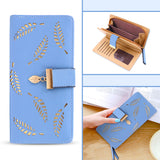 NFI essentials Women's Long Clutch Wallet Girls Leaf Bi-fold Multi Card Holder Leaf Design Womens Purse Long Wallet - AYAHA ENTERPRISES PRIVATE LIMITED