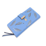 NFI essentials Women's Long Clutch Wallet Girls Leaf Bi-fold Multi Card Holder Leaf Design Womens Purse Long Wallet - AYAHA ENTERPRISES PRIVATE LIMITED
