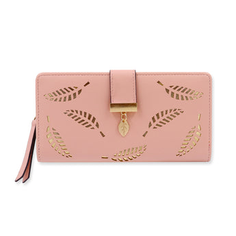 NFI essentials Women's Long Clutch Wallet Girls Leaf Bi-fold Multi Card Holder Leaf Design Womens Purse Long Wallet - AYAHA ENTERPRISES PRIVATE LIMITED