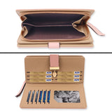 NFI essentials Women's Long Clutch Wallet Girls Leaf Bi-fold Multi Card Holder Leaf Design Womens Purse Long Wallet - AYAHA ENTERPRISES PRIVATE LIMITED