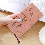 NFI essentials Women's Long Clutch Wallet Girls Leaf Bi-fold Multi Card Holder Leaf Design Womens Purse Long Wallet - AYAHA ENTERPRISES PRIVATE LIMITED