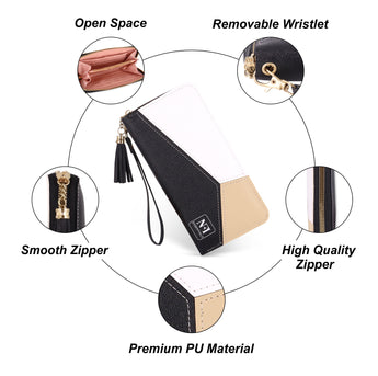 NFI essentials Women Wallet Phone Purse Multi Card Holders PU Long Wallet for Women Money Purse Stylish Clutch Wristlet Wallet - AYAHA ENTERPRISES PRIVATE LIMITED