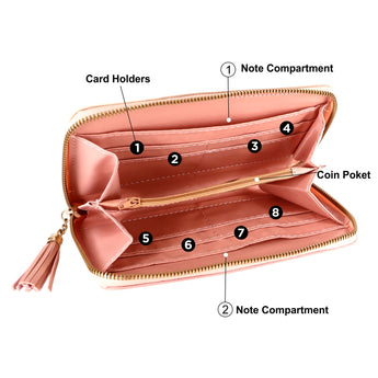 NFI essentials Women Wallet Phone Purse Multi Card Holders PU Long Wallet for Women Money Purse Stylish Clutch Wristlet Wallet - AYAHA ENTERPRISES PRIVATE LIMITED