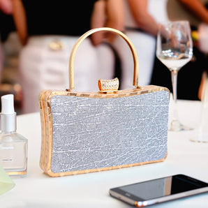 NFI essentials Glitter Clutch for Women's, Evening Handbags for Bridal