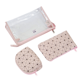 NFI essentials Set of 3 Cosmetic pouch Makeup pouch Vanity Pouch Travel Organizer Toiletry Pouch for Women Zippered Pouch Set, Large, Medium, Small Makeup Bag - AYAHA ENTERPRISES PRIVATE LIMITED