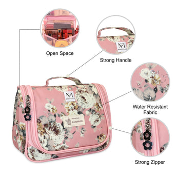 NFI essentials Multifunctional Cosmetic Bag with Hook for Travel, Make up Organiser Storage, Cosmetic Pouch, Vanity Bag for Ladies - AYAHA ENTERPRISES PRIVATE LIMITED
