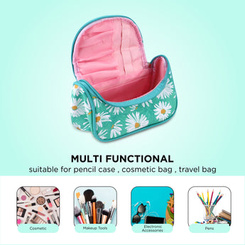 NFI essentials Floral Print Cosmetics Pouch Makeup Pouch Vanity Case Jewellery Pouch Stationery Pencil Case - AYAHA ENTERPRISES PRIVATE LIMITED