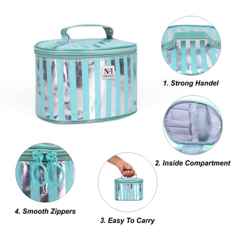NFI essentials Floral Print Cosmetics Pouch Makeup Pouch Vanity Case Jewellery Pouch Stationery Pencil Case - AYAHA ENTERPRISES PRIVATE LIMITED