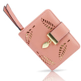 NFI essentials Women's Clutch Wallet Leaf Bi-fold Multi Card Holder Leaf Design Small Purse Clutch for Girls - AYAHA ENTERPRISES PRIVATE LIMITED