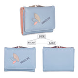 NFI essentials Fashion PU Leather Women's Mini Clutch Wallet | Girls Leaf Bi-fold Card Holder | Womens Purse Small Clutch Wallet - AYAHA ENTERPRISES PRIVATE LIMITED