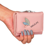 NFI essentials Fashion PU Leather Women's Mini Clutch Wallet | Girls Leaf Bi-fold Card Holder | Womens Purse Small Clutch Wallet - AYAHA ENTERPRISES PRIVATE LIMITED