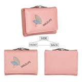 NFI essentials Fashion PU Leather Women's Mini Clutch Wallet | Girls Leaf Bi-fold Card Holder | Womens Purse Small Clutch Wallet - AYAHA ENTERPRISES PRIVATE LIMITED