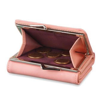 NFI essentials Fashion PU Leather Women's Mini Clutch Wallet | Girls Leaf Bi-fold Card Holder | Womens Purse Small Clutch Wallet - AYAHA ENTERPRISES PRIVATE LIMITED