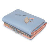 NFI essentials Fashion PU Leather Women's Mini Clutch Wallet | Girls Leaf Bi-fold Card Holder | Womens Purse Small Clutch Wallet - AYAHA ENTERPRISES PRIVATE LIMITED