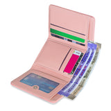 NFI essentials Fashion PU Leather Women's Mini Clutch Wallet | Girls Leaf Bi-fold Card Holder | Womens Purse Small Clutch Wallet - AYAHA ENTERPRISES PRIVATE LIMITED
