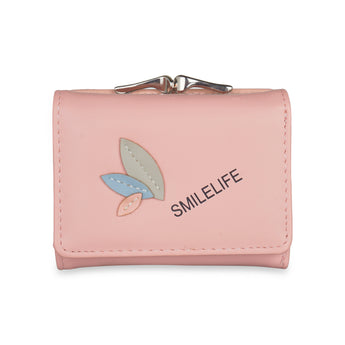 NFI essentials Fashion PU Leather Women's Mini Clutch Wallet | Girls Leaf Bi-fold Card Holder | Womens Purse Small Clutch Wallet - AYAHA ENTERPRISES PRIVATE LIMITED