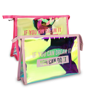 NFI essentials Glossy Makeup Pouch for Women Stylish Pouches for Makeup accessories storage Cosmetic Pouches