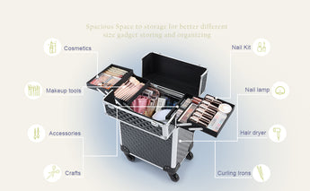 NFI essentials Makeup Vanity Trolley Bag (40x24x45 cm) - AYAHA ENTERPRISES PRIVATE LIMITED