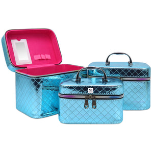 NFI essentials Makeup Box Set of 3 Cosmetic Box Jewellery Bridal Box Trousseau Box Vanity Beauty Case Organizer for Wedding