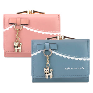 NFI essentials Small Multi Fold Women's Wallets with Seprated pouches for Holding Credit Card, Cash & Coins (PACK OF 2)