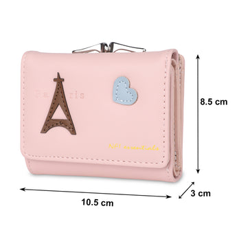 NFI essentials Paris Eiffel Tower Multi Fold Women's Wallet, Holding Credit Card Cash & Coins Small Purse Clutch for Girls Mini Wallet - AYAHA ENTERPRISES PRIVATE LIMITED